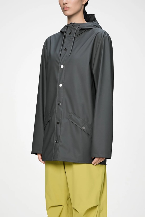 Unisex σκούρο γκρι αδιάβροχο μπουφάν - Rains 12010 Unisex σκούρο γκρι αδιάβροχο μπουφάν - Rains 12010