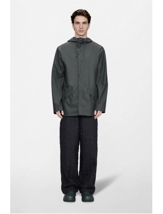 Unisex σκούρο γκρι αδιάβροχο μπουφάν - Rains 12010