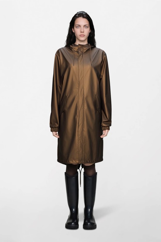 Unisex καφέ αδιάβροχο μπουφάν - Rains Fishtail Parka Comet 18140 Unisex καφέ αδιάβροχο μπουφάν - Rains Fishtail Parka Comet 18140