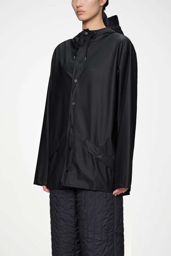 Unisex μαύρο αδιάβροχο μπουφάν - Rains 12010