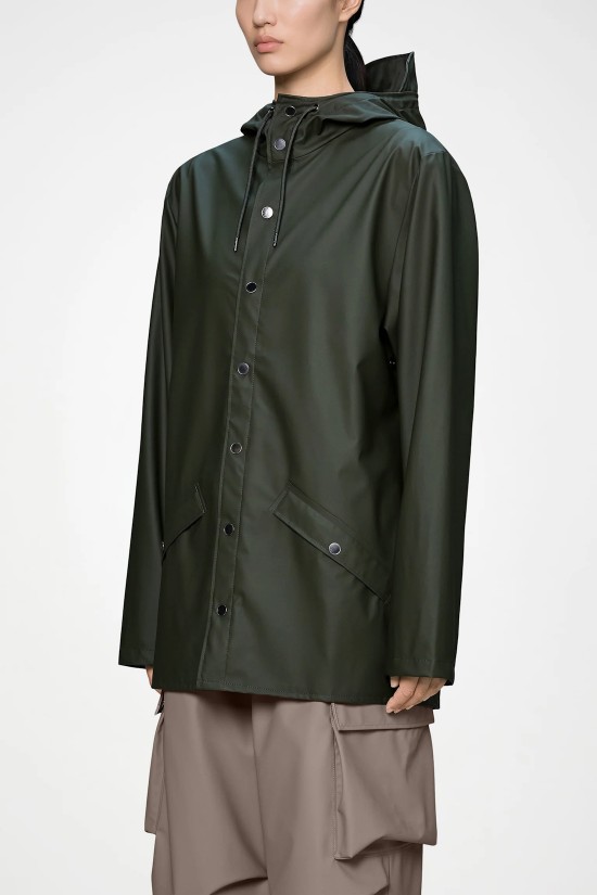 Unisex πράσινο αδιάβροχο μπουφάν - Rains 12010 Unisex πράσινο αδιάβροχο μπουφάν - Rains 12010