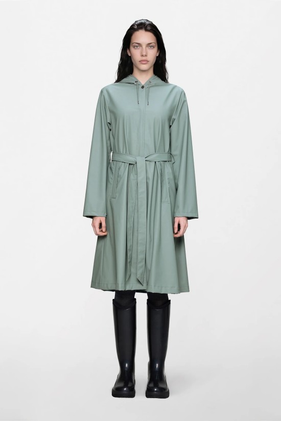 Γυναικείο πράσινο αδιάβροχο μπουφάν - Rains Jacket A line Sage 12040