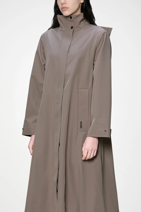 Γυναικείο αδιάβροχο μπουφάν - Rains Suva A line W Jacket Cinder 12590 Γυναικείο αδιάβροχο μπουφάν - Rains Suva A line W Jacket Cinder 12590