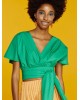 Cropped cruise blouse with tie - S2-2164 Cropped cruise blouse with tie - S2-2164