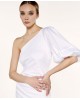 White midi one shoulder dress - S2-3626