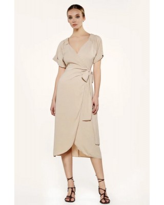 Κρουαζέ φόρεμα με δέσιμο - S2-3587