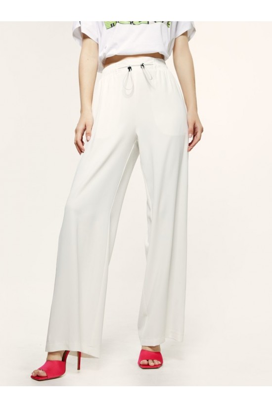 Wide-leg pants with fabric combination OffWhite S2-5017-153 Wide-leg pants with fabric combination OffWhite S2-5017-153