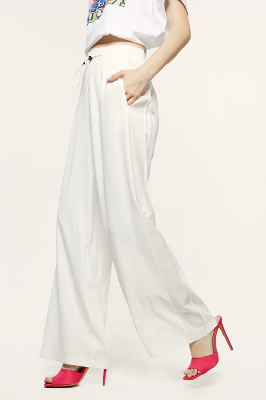 Wide-leg pants with fabric combination OffWhite S2-5017-153 Wide-leg pants with fabric combination OffWhite S2-5017-153
