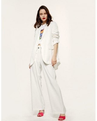 Jacket with fabric combination OffWhite  - S2-1016-153
