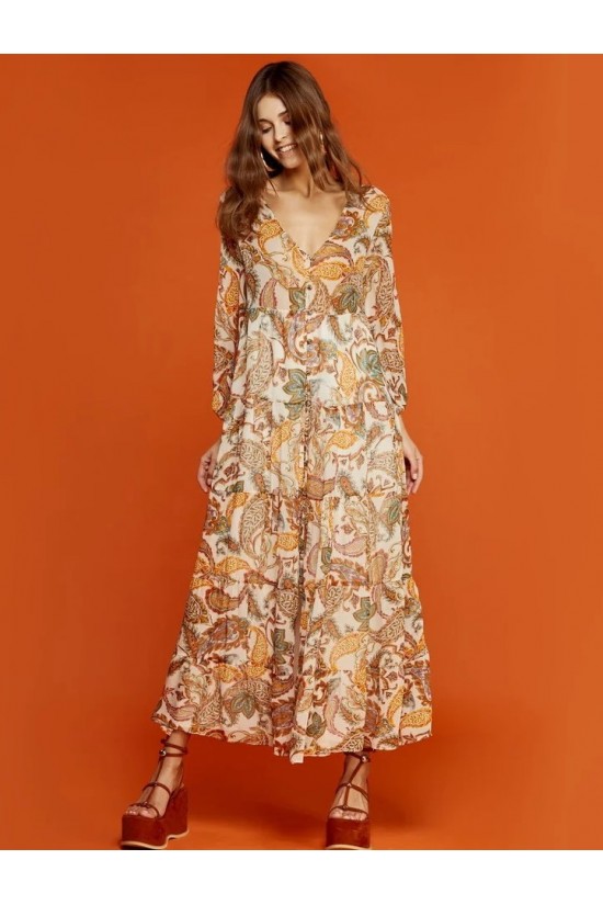 Dress with plaids and ruffles - S2-3593 Dress with plaids and ruffles - S2-3593