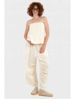 Γυναικείο λινό barrel παντελόνι - Ae er Agata Pants