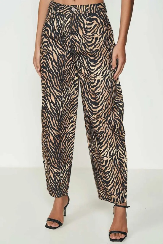 Γυναικείο ψηλόμεσο τζιν animal print - Colcci 002.11.00426