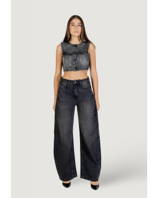 Γυναικείο μαύρο barrel τζιν παντελόνι - Colcci 002.11.00364