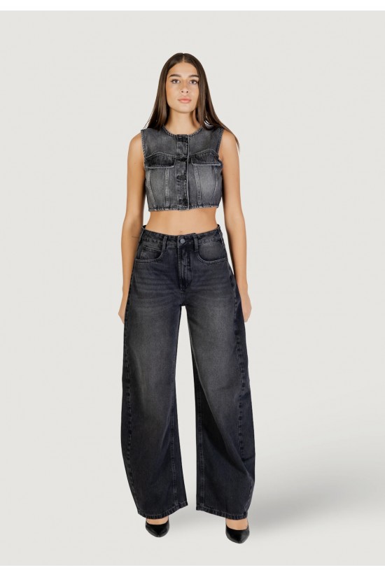 Γυναικείο μαύρο barrel τζιν παντελόνι - Colcci 002.11.00364 Γυναικείο μαύρο barrel τζιν παντελόνι - Colcci 002.11.00364