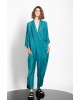 Drapped jumpsuit Gaffer&Fluf with generous sleeves in petrol color -  JS41000.41