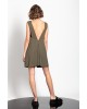 Boat neck open back Gaffer&Fluf playsuit in chaki color - JS45603.56 Boat neck open back Gaffer&Fluf playsuit in chaki color - JS45603.56