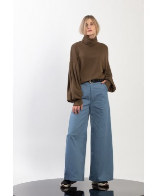 Πλεκτό ζιβάγκο με πλισέ μανίκια -LS35301.61