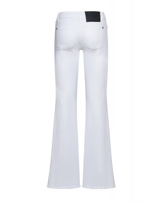 Γυναικείο λευκό τζιν flare παντελόνι - John Richmond UWP26101JE