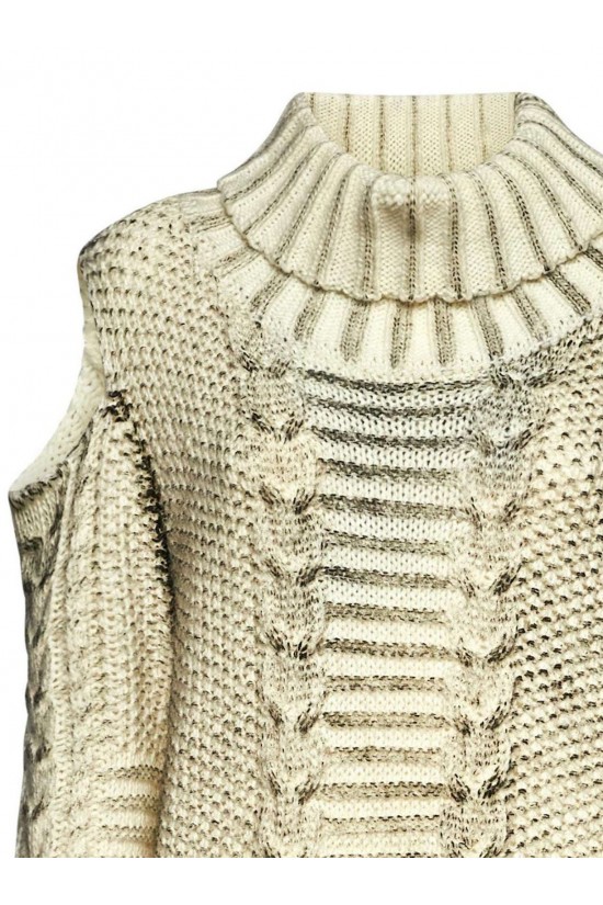 Γυναικείο πουλόβερ ζιβάγκο με ανοίγματα στους ώμους - John Richmond UWA25217LU