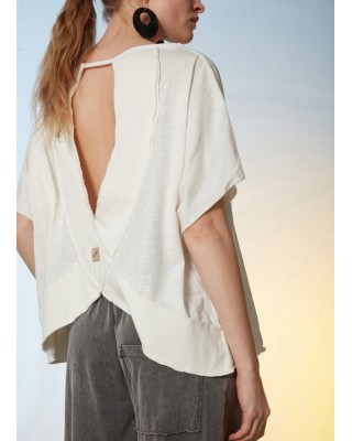 Γυναικεία overisized κοντομάνικη μπλούζα - Libertee Andranna Top