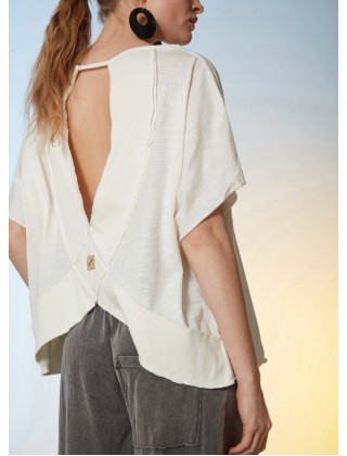 Γυναικεία overisized κοντομάνικη μπλούζα - Libertee Andranna Top