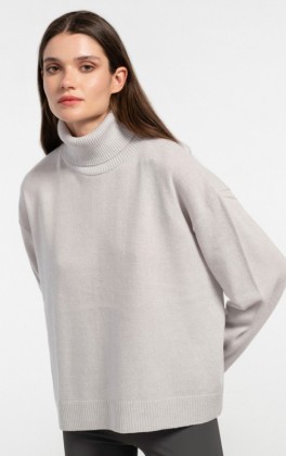  Cashmere cropped turtleneck sweater –ΚΝ5075