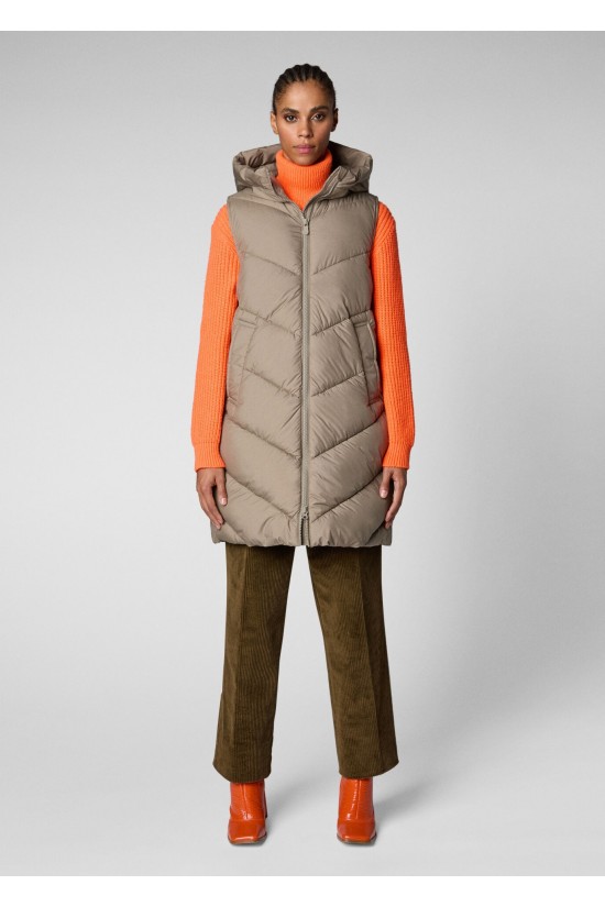 Beige Save The Duck Puffer Vest Jacket - D87730W Beige Save The Duck Puffer Vest Jacket - D87730W