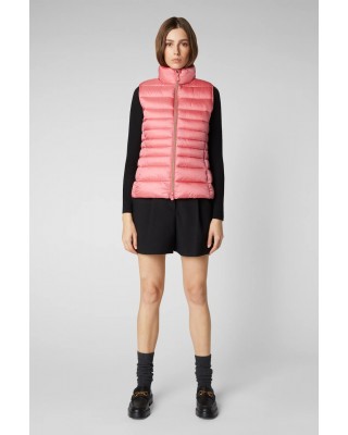 Women's Lynn Puffer Pink Vest - Save the Duck D88490W