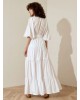 Semise dress with tress on the sleeve - S1-3533 Semise dress with tress on the sleeve - S1-3533