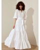 Semise dress with tress on the sleeve - S1-3533 Semise dress with tress on the sleeve - S1-3533