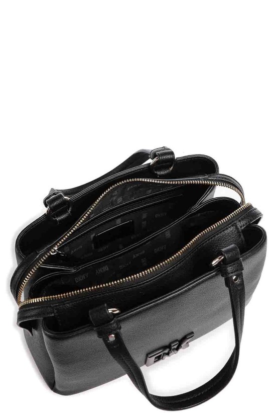 Γυναικεία μαύρη δερμάτινη τσάντα ώμου - DKNY Seventh Avenue R33DKY29