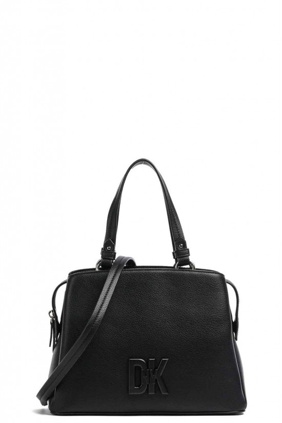 Γυναικεία μαύρη δερμάτινη τσάντα ώμου - DKNY Seventh Avenue R33DKY29