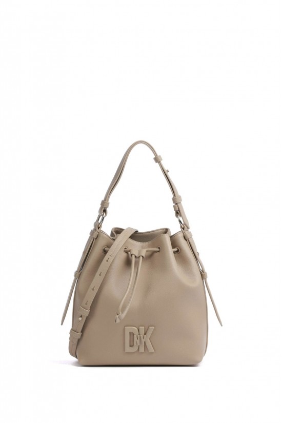 Γυναικεία μπεζ δερμάτινη τσάντα - DKNY Seventh Avenue R41JKC55