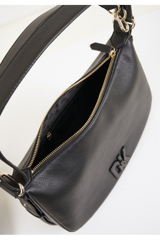 Γυναικεία μαύρη δερμάτινη τσάντα ώμου - DKNY Seventh Avenue R41CKC53