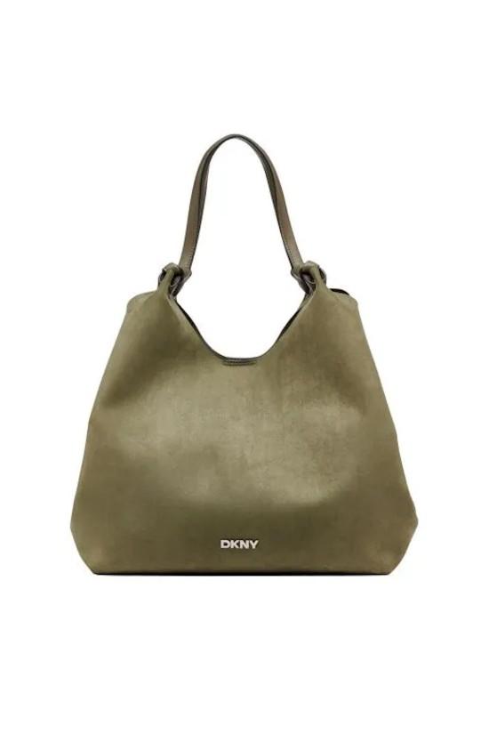 Γυναικεία χακί τσάντα ώμου - DKNY Paula Lg Tote R52BME48