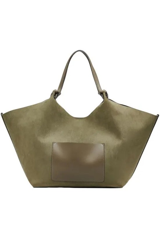 Γυναικεία χακί τσάντα ώμου - DKNY Paula Lg Tote R52BME48