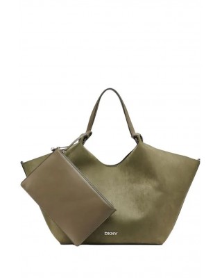 Γυναικεία χακί τσάντα ώμου - DKNY Paula Lg Tote R52BME48 Γυναικεία χακί τσάντα ώμου - DKNY Paula Lg Tote R52BME48