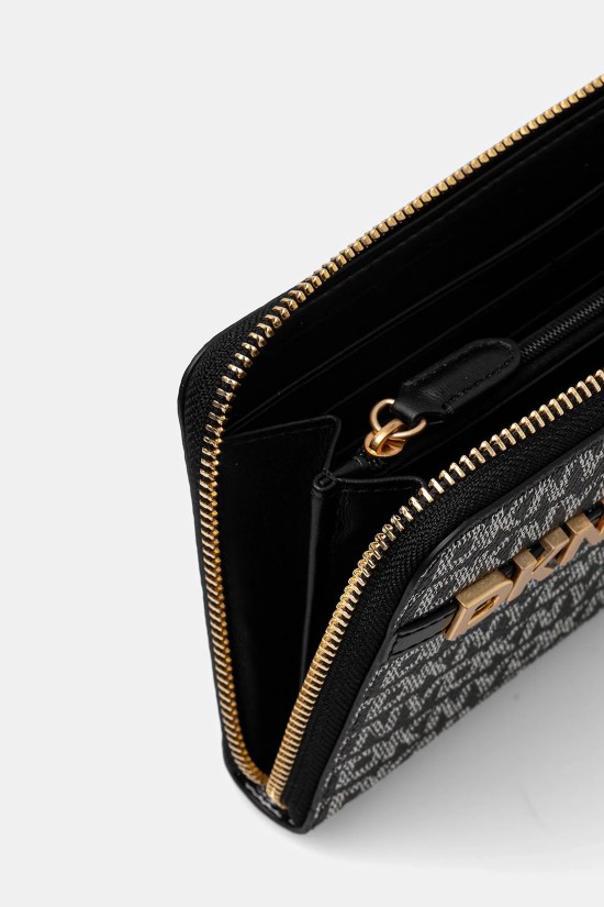 Γυναικείο μαύρο πορτοφόλι logo all over - DKNY Avril R5215M28 Γυναικείο μαύρο πορτοφόλι logo all over - DKNY Avril R5215M28