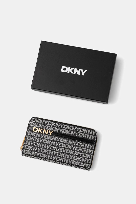 Γυναικείο μαύρο πορτοφόλι logo all over - DKNY Avril R5215M28 Γυναικείο μαύρο πορτοφόλι logo all over - DKNY Avril R5215M28