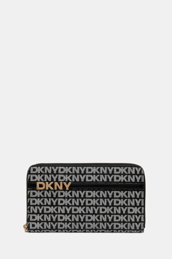 Γυναικείο μαύρο πορτοφόλι logo all over - DKNY Avril R5215M28 Γυναικείο μαύρο πορτοφόλι logo all over - DKNY Avril R5215M28