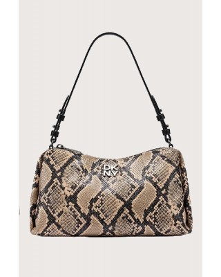 Γυναικεία μπεζ animal print τσάντα ώμου - DKNY Remy R63DME54