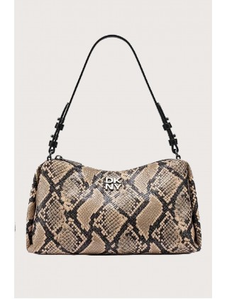Γυναικεία μπεζ animal print τσάντα ώμου - DKNY Remy R63DME54