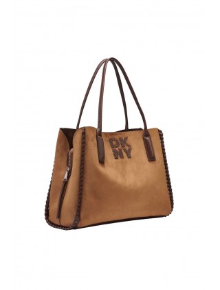 Γυναικεία καφέ τσάντα ώμου - DKNY Josie Tote Almond R62AMI97