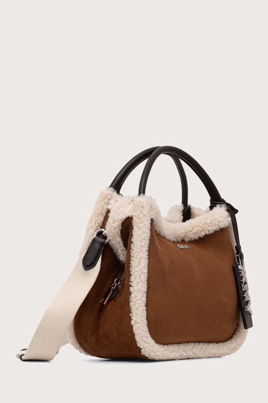 Γυναικεία ταμπά σουέτ τσάντα με γούνα - DKNY R62CMK69 Γυναικεία ταμπά σουέτ τσάντα με γούνα - DKNY R62CMK69