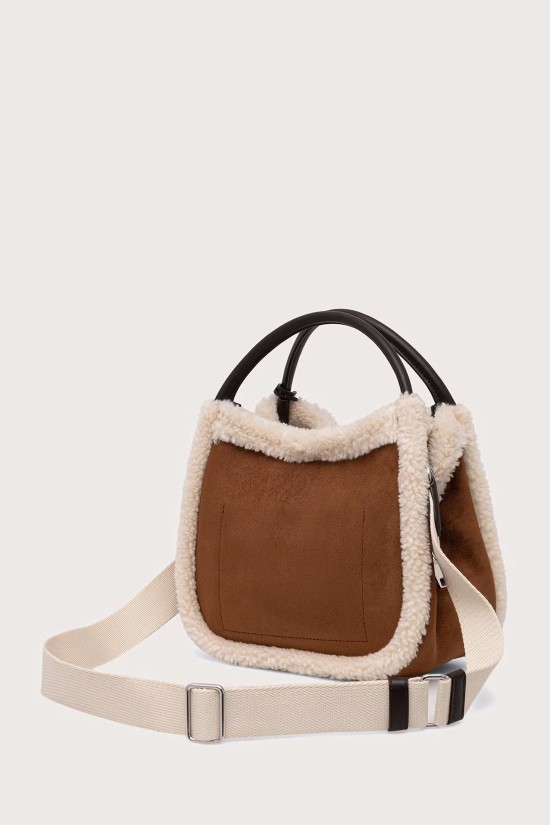 Γυναικεία ταμπά σουέτ τσάντα με γούνα - DKNY R62CMK69 Γυναικεία ταμπά σουέτ τσάντα με γούνα - DKNY R62CMK69