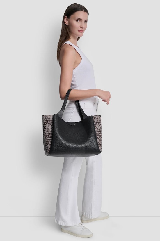 Γυναικεία μαύρη τσάντα shopper - DKNY Willa tote R61D5G32