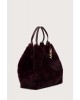 Γυναικεία μεγάλη μπορντό shopper τσάντα - DKNY Faux Fur R63AOE48 Γυναικεία μεγάλη μπορντό shopper τσάντα - DKNY Faux Fur R63AOE48