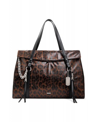 Γυναικεία μεγάλη τσάντα tote - DKNY Skye Leopar R63DLR14