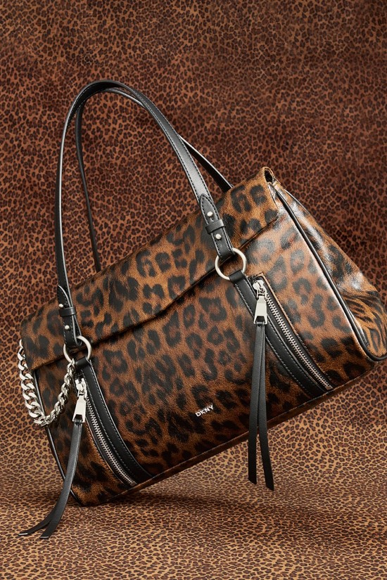 Γυναικεία μεγάλη τσάντα tote - DKNY Skye Leopar R63DLR14