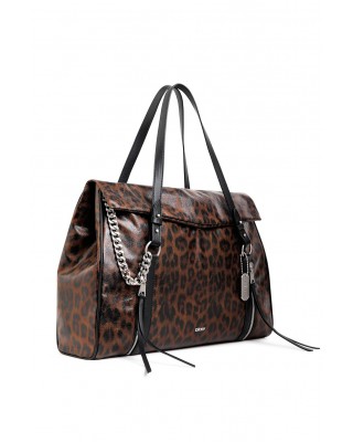Γυναικεία μεγάλη τσάντα tote - DKNY Skye Leopar R63DLR14